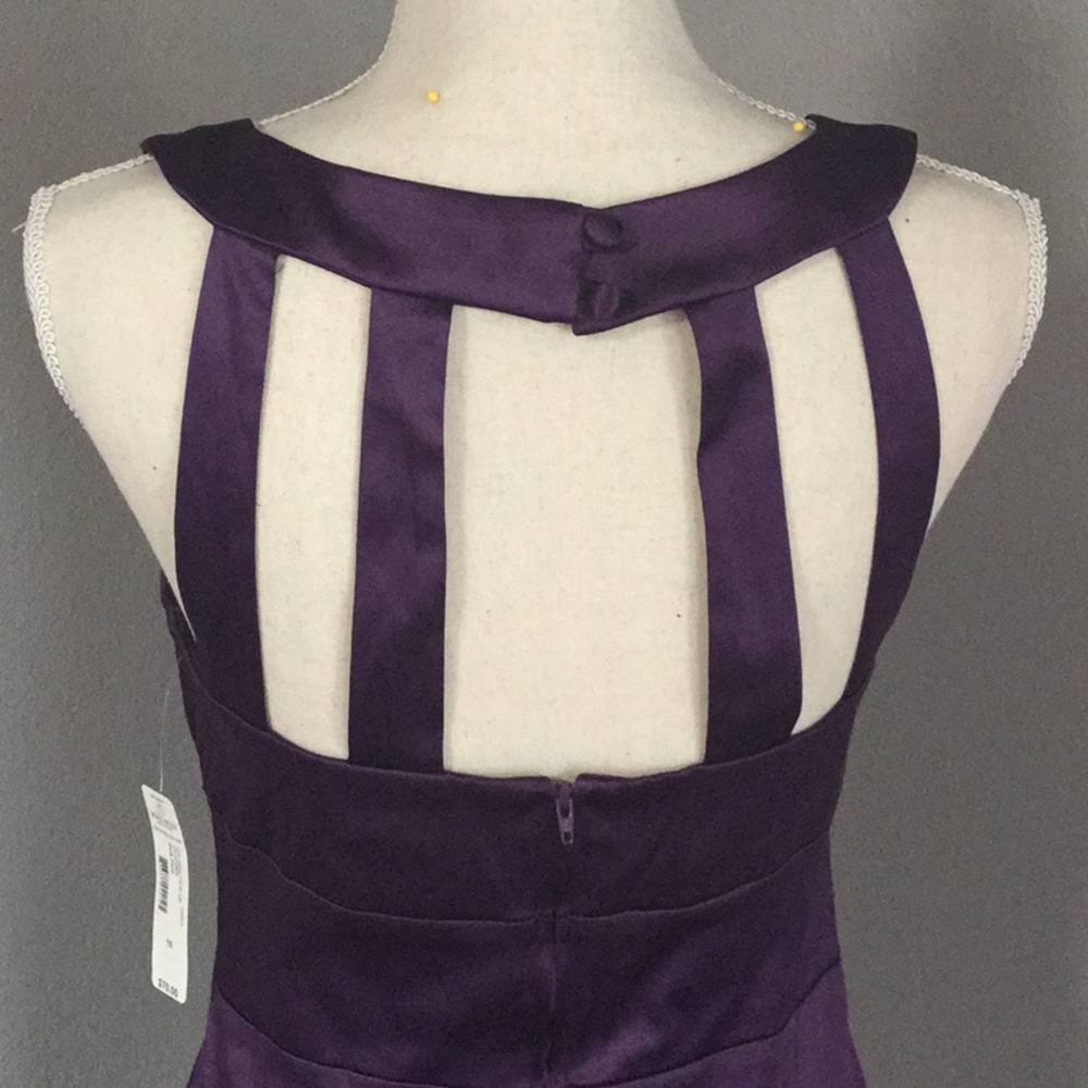 Eggplant royal purple jewel tone plum dress - Picture 3 of 6